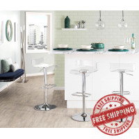 LumiSource BS-PRIDE CL Pride Barstool in Clear